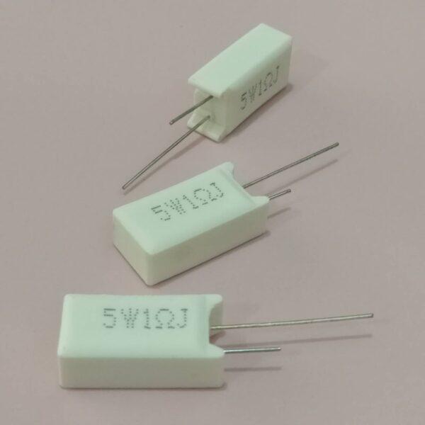 ตัว R ตัวต้านทาน เซรามิค ซีเมนต์ กระเบื้อง Ceramic Cement Resistor 5W #CR 5W แนวตั้ง (1 ตัว) - Image 2