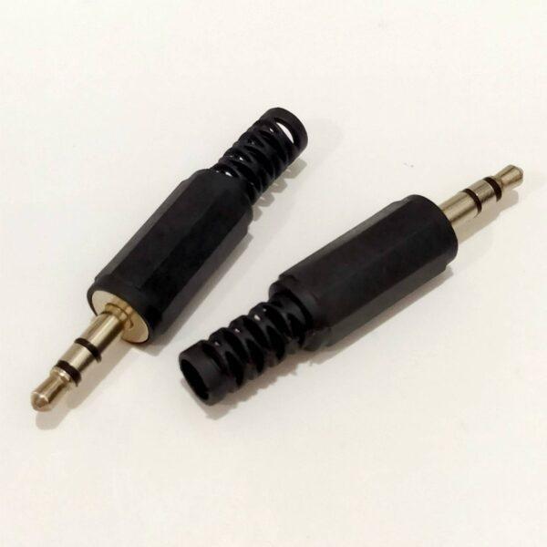 ปลั๊ก หัวปลั๊ก TRS Plug Aux สเตอริโอ Stereo แจ็ค ตัวผู้ Jack Audio Connector 3.5mm #P-TRS-3.5 ดำ (1 ตัว) - Image 2