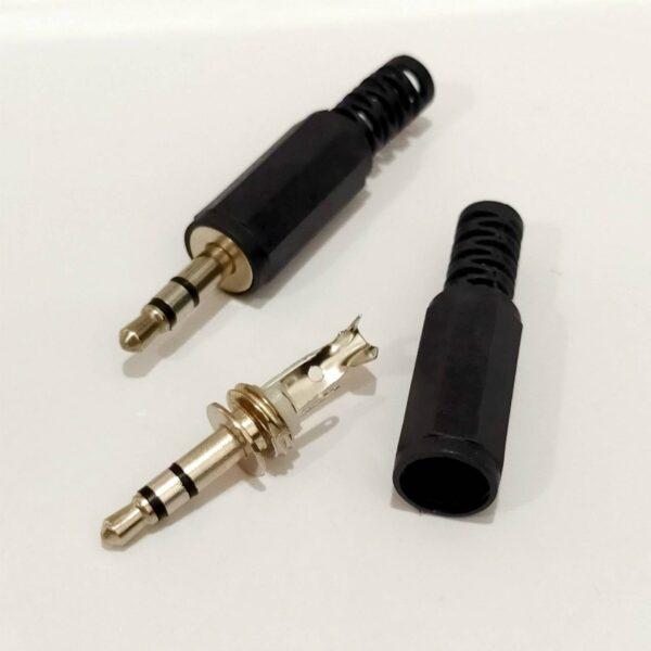 ปลั๊ก หัวปลั๊ก TRS Plug Aux สเตอริโอ Stereo แจ็ค ตัวผู้ Jack Audio Connector 3.5mm #P-TRS-3.5 ดำ (1 ตัว) - Image 3