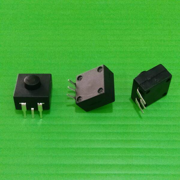 สวิทช์ ไฟฉาย ปุ่มกด Flashlight Switch ON-ON-OFF DIP 3 ขา 12x12x9mm #223YD (1 ตัว) - Image 2