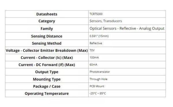 เซนเซอร์ สวิตช์ โฟโตอิเล็กทริก สะท้อนแสง Infrared Optical Sensor Photoelectric Switch IR Sensor #TCRT5000 (1 ตัว) - Image 5