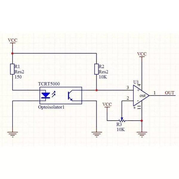 เซนเซอร์ สวิตช์ โฟโตอิเล็กทริก สะท้อนแสง Infrared Optical Sensor Photoelectric Switch IR Sensor #TCRT5000 (1 ตัว) - Image 4