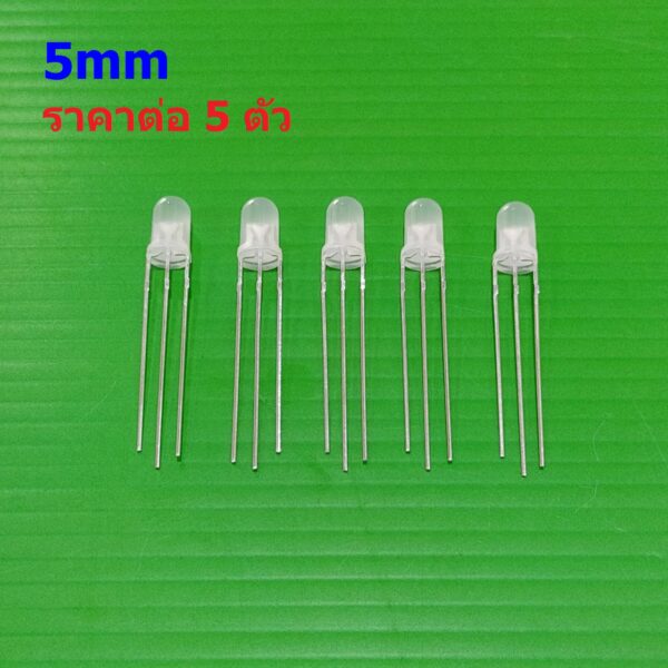 (5 ตัว) LED RG ไดโอดเปล่งแสง แดง เขียว Bi-Color Emitting Diode 3pin 3mm 5mm #LED RG - Image 4