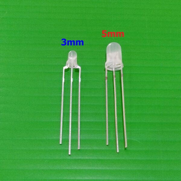 (5 ตัว) LED RG ไดโอดเปล่งแสง แดง เขียว Bi-Color Emitting Diode 3pin 3mm 5mm #LED RG - Image 2