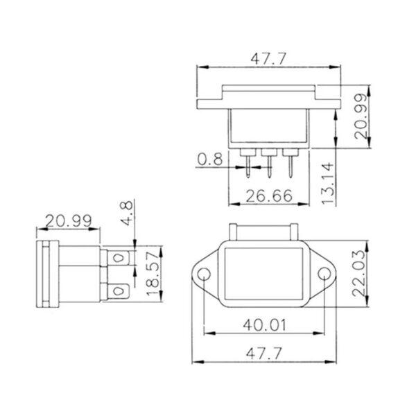 ปลั๊ก ขั้วปลั๊ก ปลั๊กเสียบ เต้ารับ เต้าเสียบ ซ็อคเก็ต Inlet AC Power Plug Socket #AC-04 (1 ตัว) - Image 5