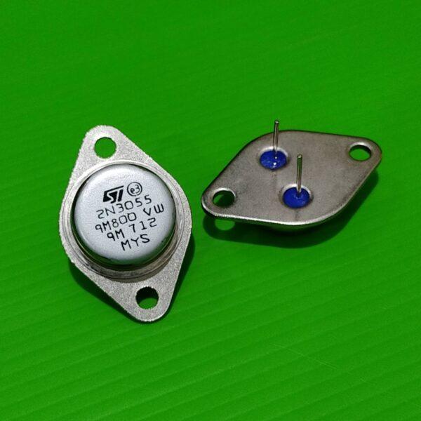 2N3055 (NPN) ทรานซิสเตอร์ เครื่องขยาย MJ2955 (PNP) AF Amp Audio Power Transistor 15A 100V (1 ตัว)