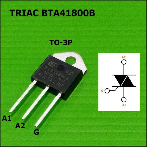 Triac ไตรแอค BTA41800B BTA41-800B BTA41-800 41-800B TOP3 TO-3P 40A 800V #BTA41-TOP3 (1 ตัว) - Image 3