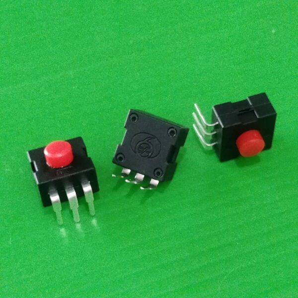 สวิตช์ ปุ่มกด ไฟฉาย Flashlight Switch ON-OFF-ON-OFF DIP 3pin 12x12x9.5mm #1212-223DB (1 ตัว)