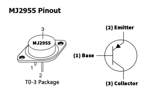 2N3055 (NPN) ทรานซิสเตอร์ เครื่องขยาย MJ2955 (PNP) AF Amp Audio Power Transistor 15A 100V (1 ตัว) - Image 4