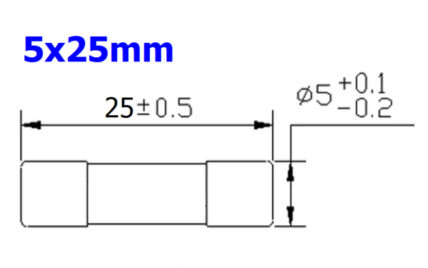 ฟิวส์ กระเบื้อง เซรามิค Ceramic Fuse R055 5x25mm 250V 0.5A ถึง 20A #C5x25-R055 (1 ตัว) - Image 3