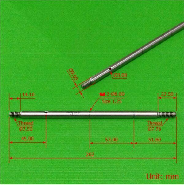 แกนพัดลม ฮาตาริ 18 นิ้ว แกนพัดลม 9mm มีร่อง ยาว 202mm อะไหล่ ชิ้นส่วน พัดลมฮาตาริ #แกนพัดลม 9mm มีร่อง HA18 (1 ตัว) - Image 4