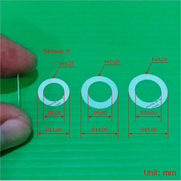 (5 ตัว) แหวนรองแกน แหวนพัดลม แหวนสวมแกน แหวนไมล่า สีขาว 8mm 9mm 10mm อะไหล่ ชิ้นส่วน พัดลมทั่วไป #แหวนไมล่า ขาว - Image 5