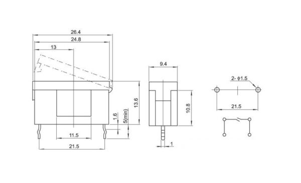 กล่องฟิวส์ รางฟิวส์ กระบอกฟิวส์ ซองฟิวส์ ขาบัดกรี PCB Fuse Holder สำหรับฟิวส์ 5x20mm #รางฟิวส์ BLX-A (1 ตัว) - Image 6