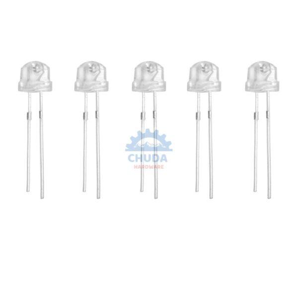 (5 ตัว) ไดโอด เปล่งแสง LED 5mm #5mm-สั้น (5 ตัว)