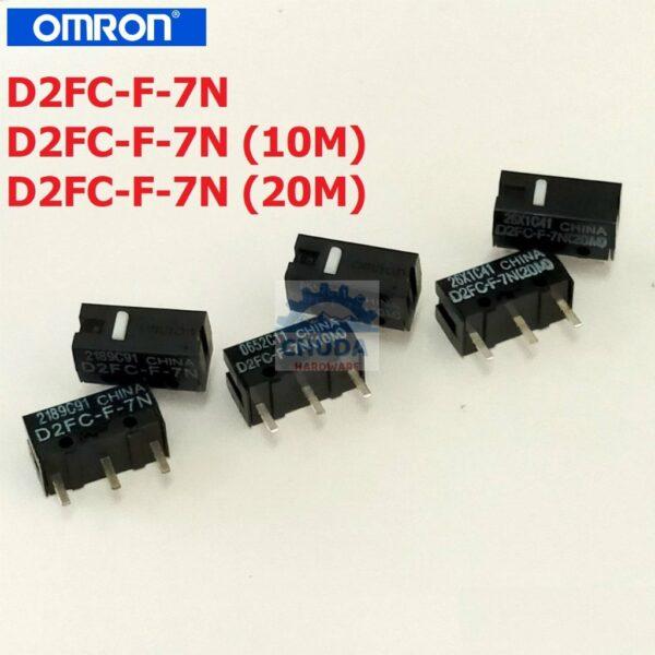 สวิทช์ ไมโครสวิทช์ เมาส์ Mouse Micro Switch Ultra Sub Miniature Basic Switch D2FC-F-7N #สวิทช์เมาส์ Omron (1 ตัว)