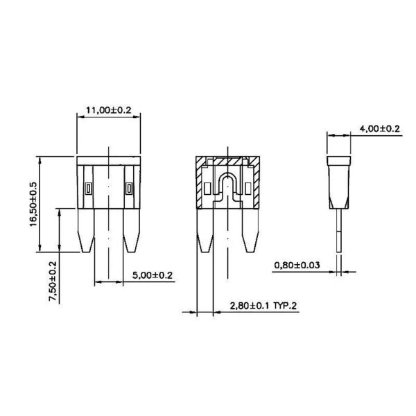 ฟิวส์ รถยนต์ Mini Fuse DC 12V 10-32Vdc 1A ถึง 40A #Mini Fuse (1 ตัว) - Image 3