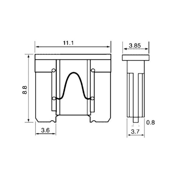 ฟิวส์ รถยนต์ Micro Fuse DC 12V 24V 10-32V 5A ถึง 30A #Micro Fuse (1 ตัว) - Image 3