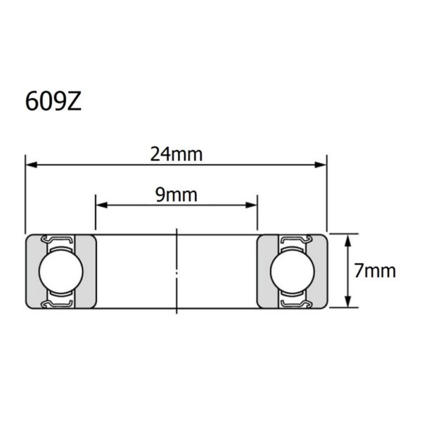 แบริ่ง ตลับลูกปืน ลูกปืน Bearing พัดลม ล้อ รถเข็น จักรยาน มอไซด์ รถยนต์ แกน 9mm 609Z 629Z #GBB9-Z (1 ตัว) - Image 6