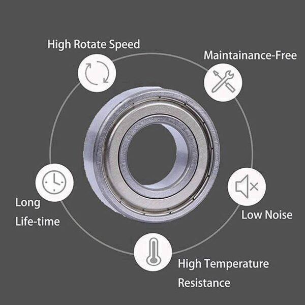 แบริ่ง ตลับลูกปืน ลูกปืน Bearing พัดลม ล้อ รถเข็น จักรยาน มอไซด์ รถยนต์ แกน 9mm 609Z 629Z #GBB9-Z (1 ตัว) - Image 3