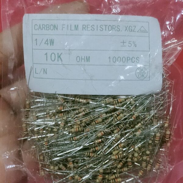 (5 ตัว) ตัวต้านทาน 1/4W ขนาด 1K ถึง 47K ตัว R รีซิสเตอร์ Carbon Film Resistor 1/4W 5% #CF 1/4W - Image 2