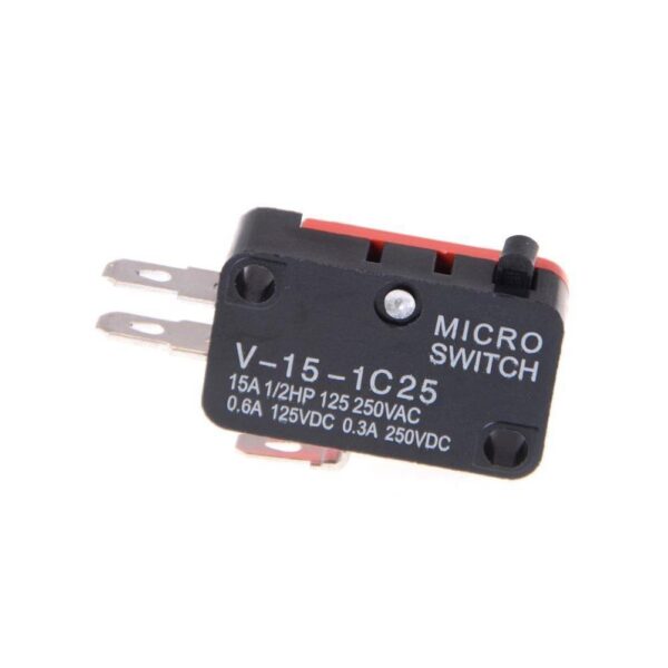 ไมโครสวิทช์ สวิทช์ ลิมิตสวิทช์ Micro Switch Limit Switch 3 ขา 15A 250V #V-15-1C25 MS ดำ-แดง (1 ตัว) - Image 4