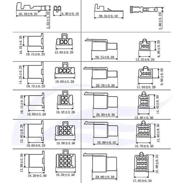 ปลั๊ก รถยนต์ ปลั๊กต่อสาย ปลั๊กเสียบ ขั้วต่อสาย Wire Connector Terminal Plug 2P 3P 4P 6P 9P #WP-2.8mm (1 ชุด) - Image 4