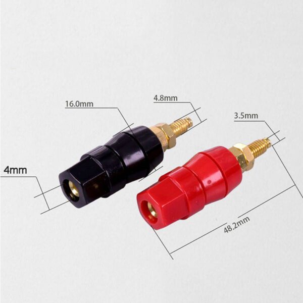 (1ชุด=ดำ1+แดง1) ปลั๊กลำโพง ขั้วต่อ ปลั๊กกล้วย ไบดิ้งโพส Banana Plug Terminal Binding Post #BP-Hex (หัวเดี่ยว) - Image 6