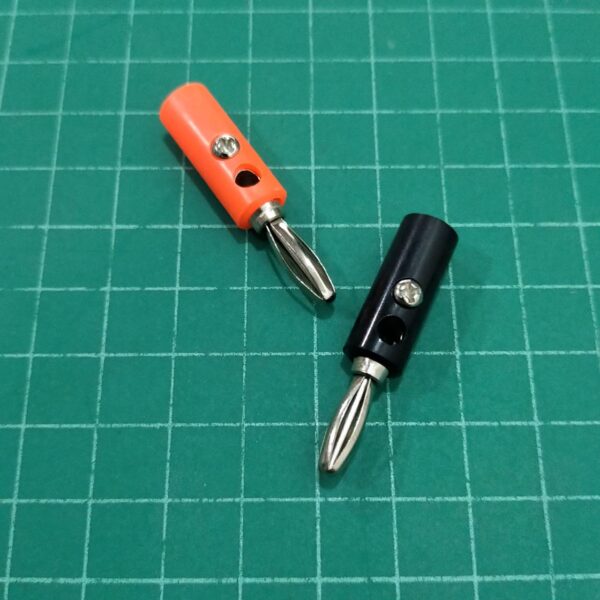 (1ชุด=แดง1+ดำ1) แจ็ค แจ็คกล้วย บานานาแจ็ค แจ็คลำโพง ตัวผู้ Banana Jack 4mm #BJ แบบ C หัวเงิน - Image 3