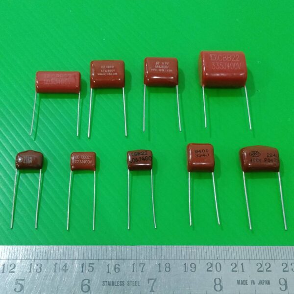 ตัว C ซีไมล่าร์ ตัวเก็บประจุ คาปาซิเตอร์ ไมล่าร์ Mylar Capacitor 400V 103J ถึง 824J #M-Capacitor (1 ตัว)