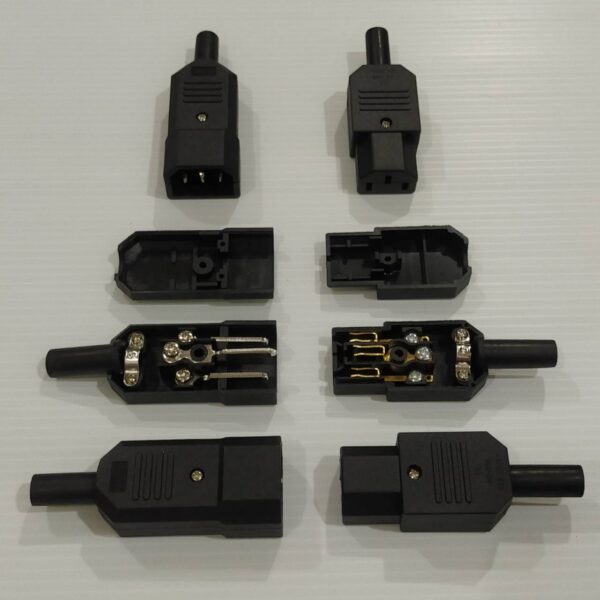 ปลั๊ก ต่อสายไฟ ปลั๊กเสียบ ซ็อคเก็ต AC Power Plug Connector Adapter  PDU UPS Socket 3 ขา 10A 250V #PP AC-09 (1 ตัว) - Image 2