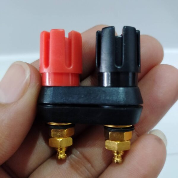 ไบดิ้งโพส ขั้วต่อ ปลั๊กลำโพง ปลั๊กกล้วย Banana Plug Terminal Binding Post #BP-ลูกโม่ (หัวคู่) (1 ตัว) - Image 4