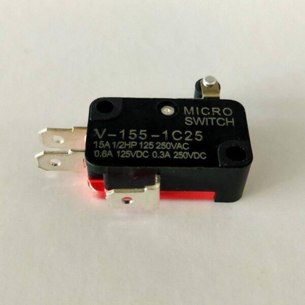 ไมโครสวิทช์ สวิทช์ ลิมิตสวิทช์ Micro Switch Limit Switch 3 ขา 15A 250V #V-155-1C25 MS ดำ-แดง (1 ตัว) - Image 2