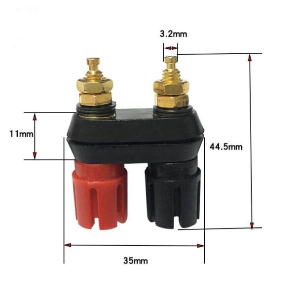 ไบดิ้งโพส ขั้วต่อ ปลั๊กลำโพง ปลั๊กกล้วย Banana Plug Terminal Binding Post #BP-ลูกโม่ (หัวคู่) (1 ตัว) - Image 5