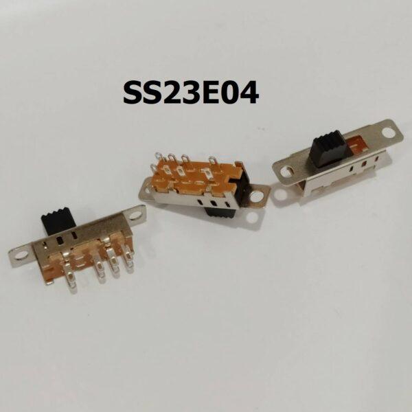 Slide switch สวิทช์ เลื่อน Toggle switch 8 ขา ขนาด 6x24mm #สวิทช์เลื่อน(8ขา,SS23E04) (1 ตัว)