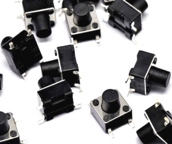 สวิทช์ ปุ่มกด SMD Push Button Switch ไมโครสวิทช์ TACT Switch กดติด-ปล่อยดับ #S4P 6x6xHmm (1 ตัว) - Image 2