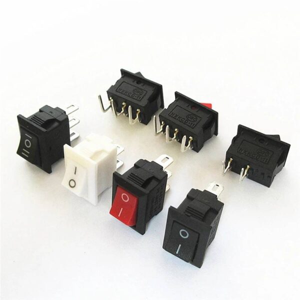 สวิทช์ กระดก 10x15mm เปิด-ปิด Mini Rocker Switch 2 ขา 3 ขา 3A 250V 6A 125V #สวิทช์ 10x15mm (1 ตัว) - Image 2