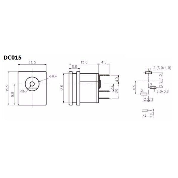 หัวแจ็ค 5.5x2.1mm แจ็ค ตัวผู้-ตัวเมีย DC-Jack ปลั๊ก DC แจ็ค DC ตัวต่อ ดีซีแจ็ค Socket #แบบ F-2.1 (1 ตัว) - Image 5