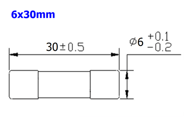 ฟิวส์ เซรามิค Ceramic Fuse 6x30mm 250V F0.5A ถึง F30A #C6x30F-ST (1 ตัว) - Image 3