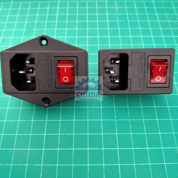 ขั้วปลั๊ก เต้ารับ ติดแท่น เต้าเสียบ ปลั๊ก Plug 3 ขา 10A,15A 250V ***แถมฟิวส์ 10A #AC-01 (1 ตัว)