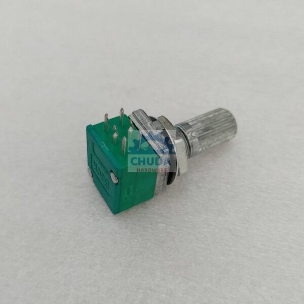 โพเทนชิโอมิเตอร์ Potentiometer วอลลุ่ม VR ปรับค่า ตัวต้านทาน 6 ขา B1K ถึง B500K #6 ขา เขียว (1 ตัว)