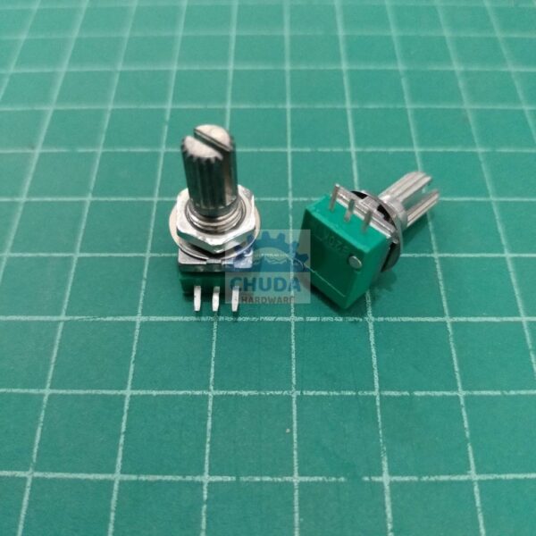 โพเทนชิโอมิเตอร์ 3 ขา Potentiometer วอลลุ่ม VR ปรับค่า ตัวต้านทาน 3 ขา B5K ถึง B500K #3 ขา เขียว (1 ตัว)