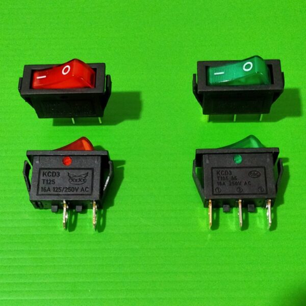 สวิทช์ 13x30mm กระดก เปิด ปิด Switch 2 ขา 3 ขา 16A 250V #สวิทช์ 13x30mm (1 ตัว) - Image 2