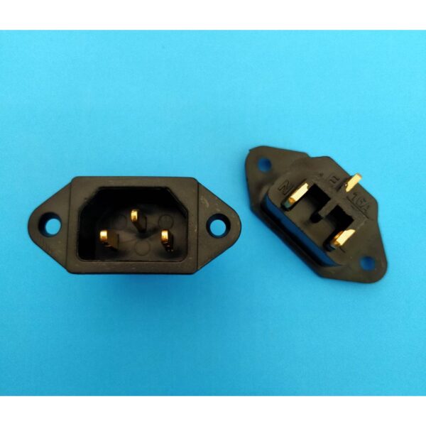 ขั้วปลั๊ก หม้อหุงข้าว เต้ารับ เต้าเสียบ ปลั๊ก ปลั๊กเสียบ Inlet AC Power Plug Socket 3 ขา 10A 16A 250V #ขั้วปลั๊ก แบบ A - Image 3