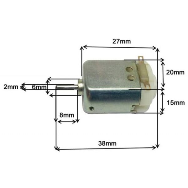 มอเตอร์ ทดลอง DC รถแข่ง ของเล่น DIY DC Motor Standard 130 Motor DC 3-6V 7000 RPM (1 ตัว) - Image 3