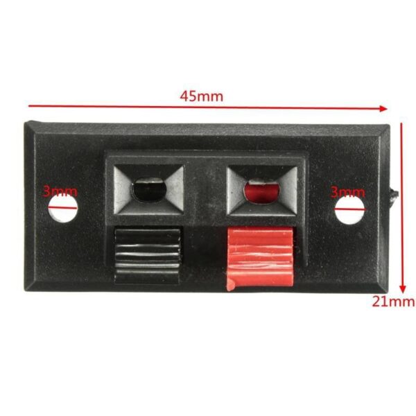 แท็บลำโพง ขั้วต่อลําโพง เครื่องเสียง ลําโพง Speaker Terminal Box Push in Jack Spring Load #STB-SL01 (2P) (1 ตัว) - Image 4