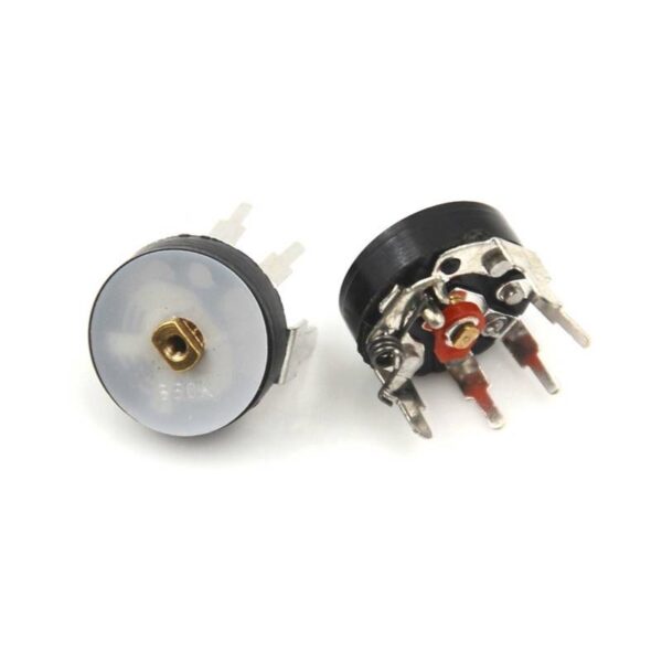 วอลลุ่ม โพเทนชิโอมิเตอร์  วิทยุ เครื่องขยายเสียง Radio Potentiometer Power Amplifier B10K B50K #RV12MM-ขางอ 90 (1 ตัว) - Image 2