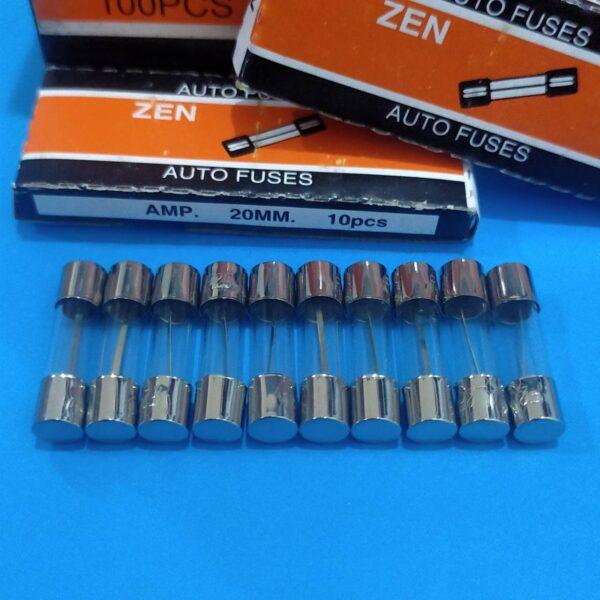 (10 ตัว) ฟิวส์ หลอดแก้ว ปลั๊กไฟ ปลั๊กพ่วง Glass Fuse 5x20mm 250V 0.5A ถึง 30A #G5x20-SW (กล่อง 10 ตัว) - Image 4