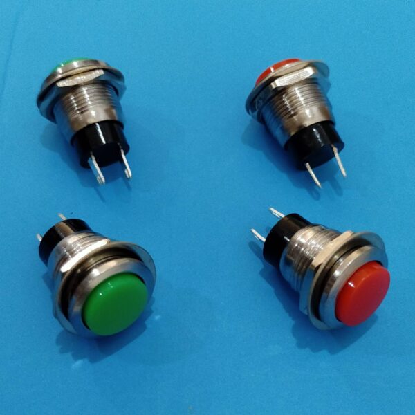 สวิทช์ 12mm ปุ่มกด รีเซ็ต กดติด-ปล่อยดับ Reset Switch 2 ขา ขนาด 12mm #DS-318(12mm,250VAC) (1 ตัว) - Image 3