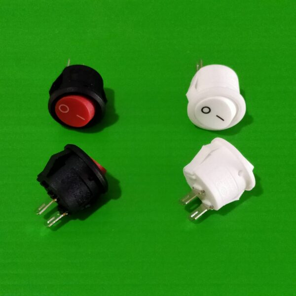 สวิทช์ กลม 16mm กระดก Rocker Switch 2 ขา 3 ขา 3A 250V #สวิทช์กลม 16mm (1 ตัว) - Image 2