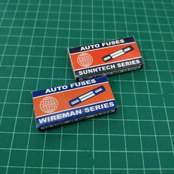 (10 ตัว) ฟิวส์ หลอดแก้ว ปลั๊กไฟ ปลั๊กพ่วง Glass Fuse 5x20mm 250V 0.5A ถึง 30A #G5x20-SW (กล่อง 10 ตัว)